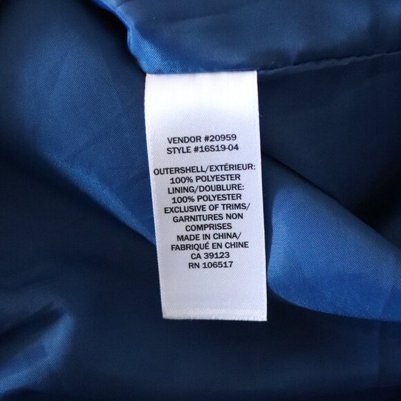 Northern Reflections Women's M Blue Hooded Full Zip Lined Rain Coat Jacket - Picture 16 of 16